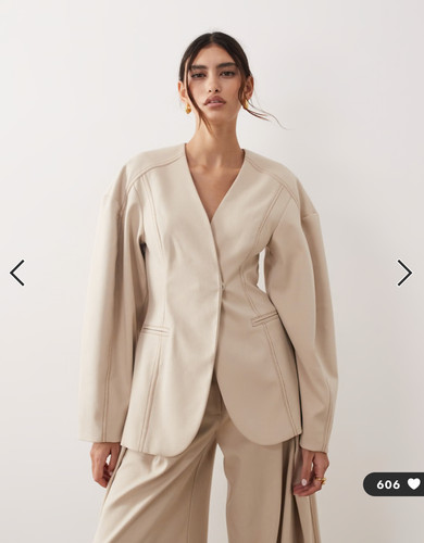 Arrange twill sculpted blazer - twill,
