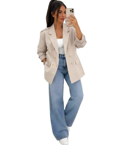 Women gold button blazer - women’s,