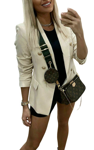 Ladies gold button lined - gold,