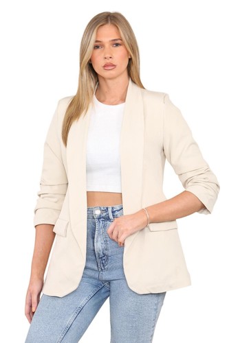 Womens ruched sleeve fully - ruched,