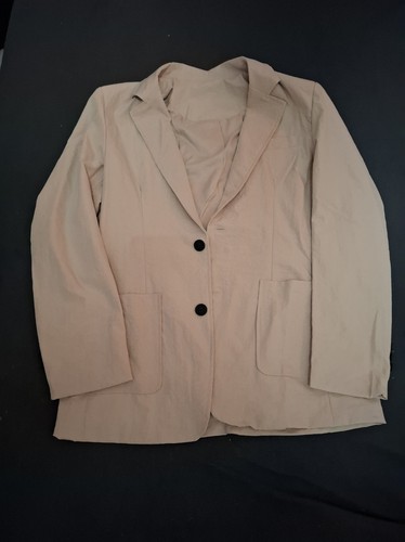 Men beige relaxed fit blazer - relaxed,