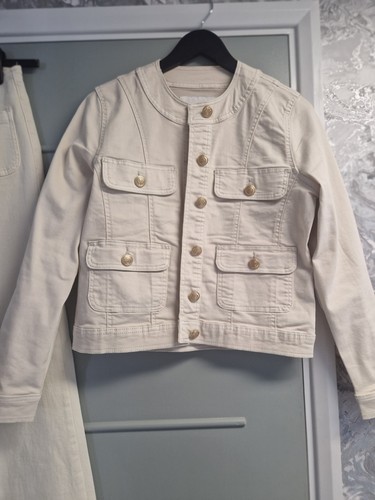 Beige stone cotton denim - beige,