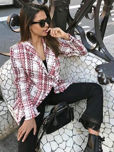 Zara tartan red white - zara, tweed