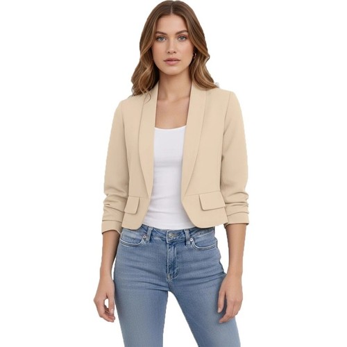 Women cropped blazer ruched - women's,