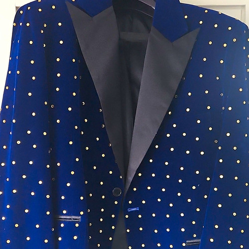 Men blue velvet feel gold - blue,